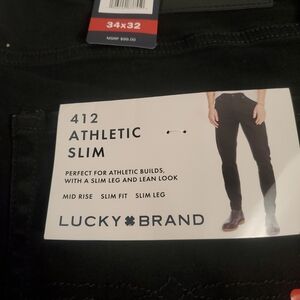 Lucky Brand Men's Black Athletic Slim Jeans